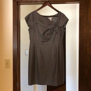 J Crew Origami Sheath Shift Dress Wool Crepe 12P